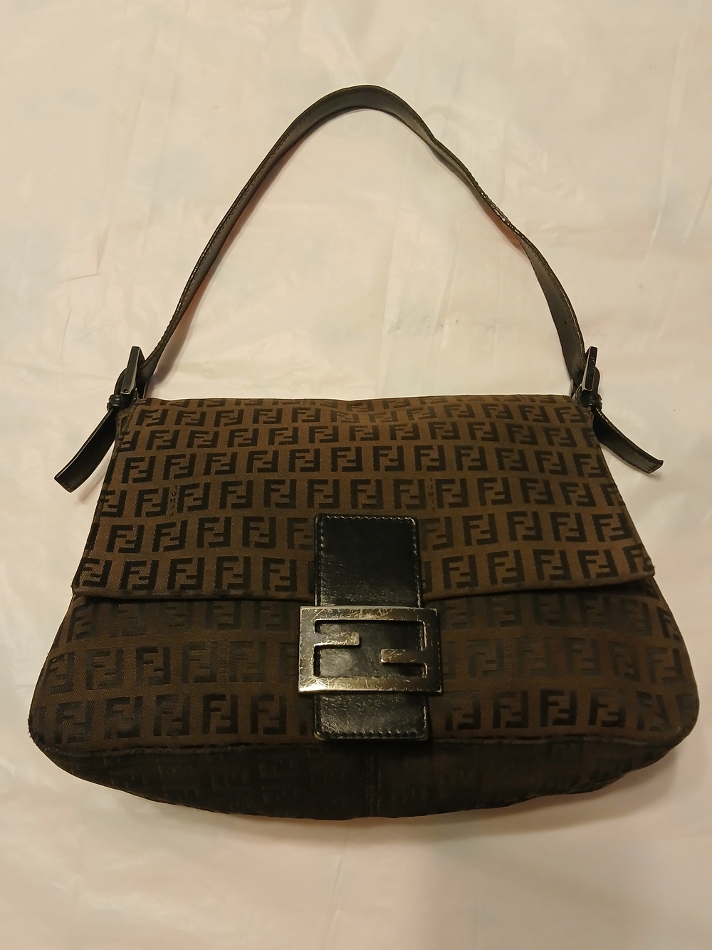 Fendi Brown Zucca Canvas Shoulder Bag